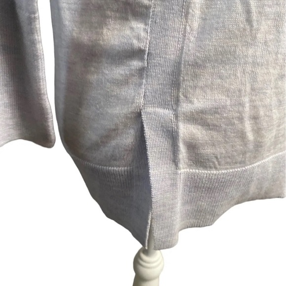 BANANA REPUBLIC Women's LOVELY Emb Sweater NWT Gray/Blue XS Washable Merino Wool - Picture 5 of 10